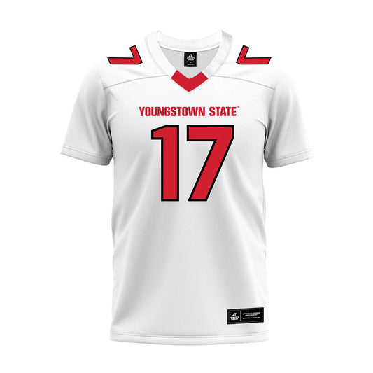 Youngstown State - NCAA Football : Alex McDonald IV - White Premium Football Jersey-0