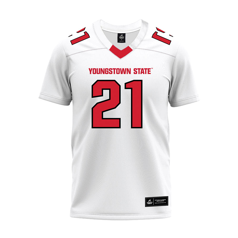 Youngstown State - NCAA Football : Connor Smith - White Premium Football Jersey-0