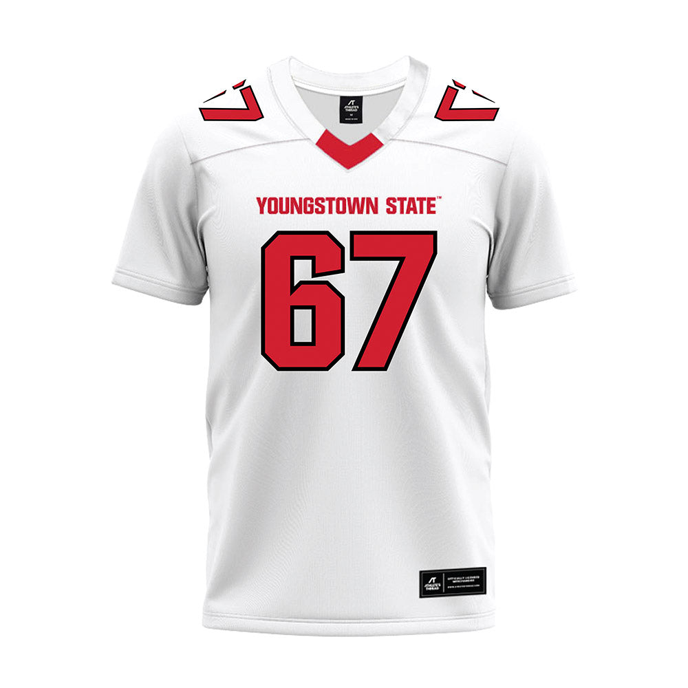 Youngstown State - NCAA Football : Van Keen - White Premium Football Jersey-0
