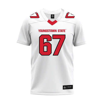 Youngstown State - NCAA Football : Van Keen - White Premium Football Jersey-0