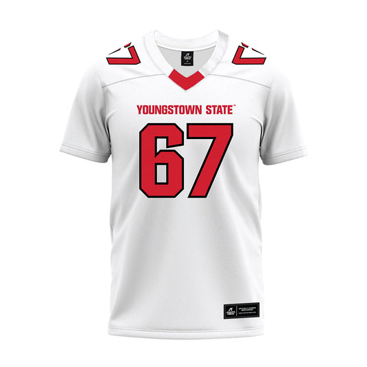 Youngstown State - NCAA Football : Van Keen - White Premium Football Jersey-0