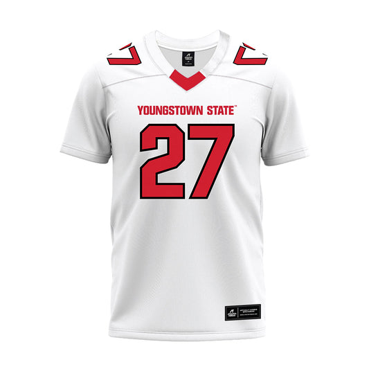 Youngstown State - NCAA Football : Caleb Anthony - White Premium Football Jersey-0