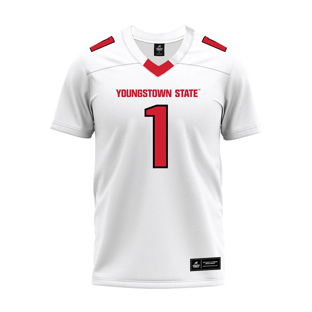 Youngstown State - NCAA Football : Lynn Wyche El - White Premium Football Jersey-0