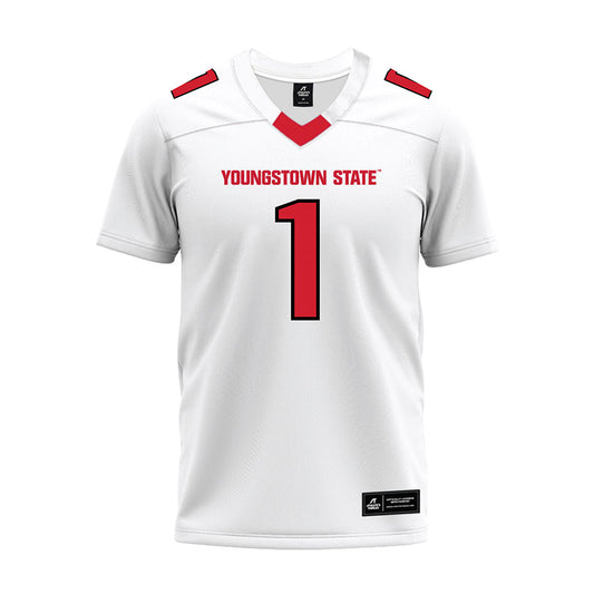 Youngstown State - NCAA Football : Lynn Wyche El - White Premium Football Jersey-0