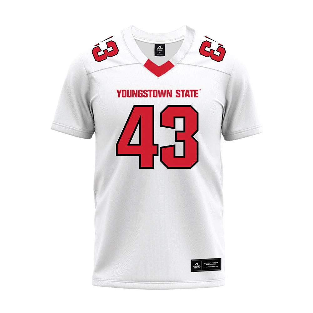 Youngstown State - NCAA Football : Michael McGlone - White Premium Football Jersey-0