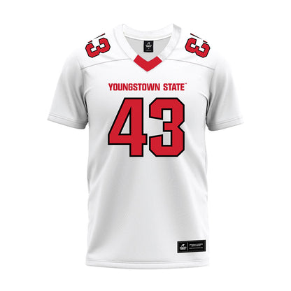 Youngstown State - NCAA Football : Michael McGlone - White Premium Football Jersey-0