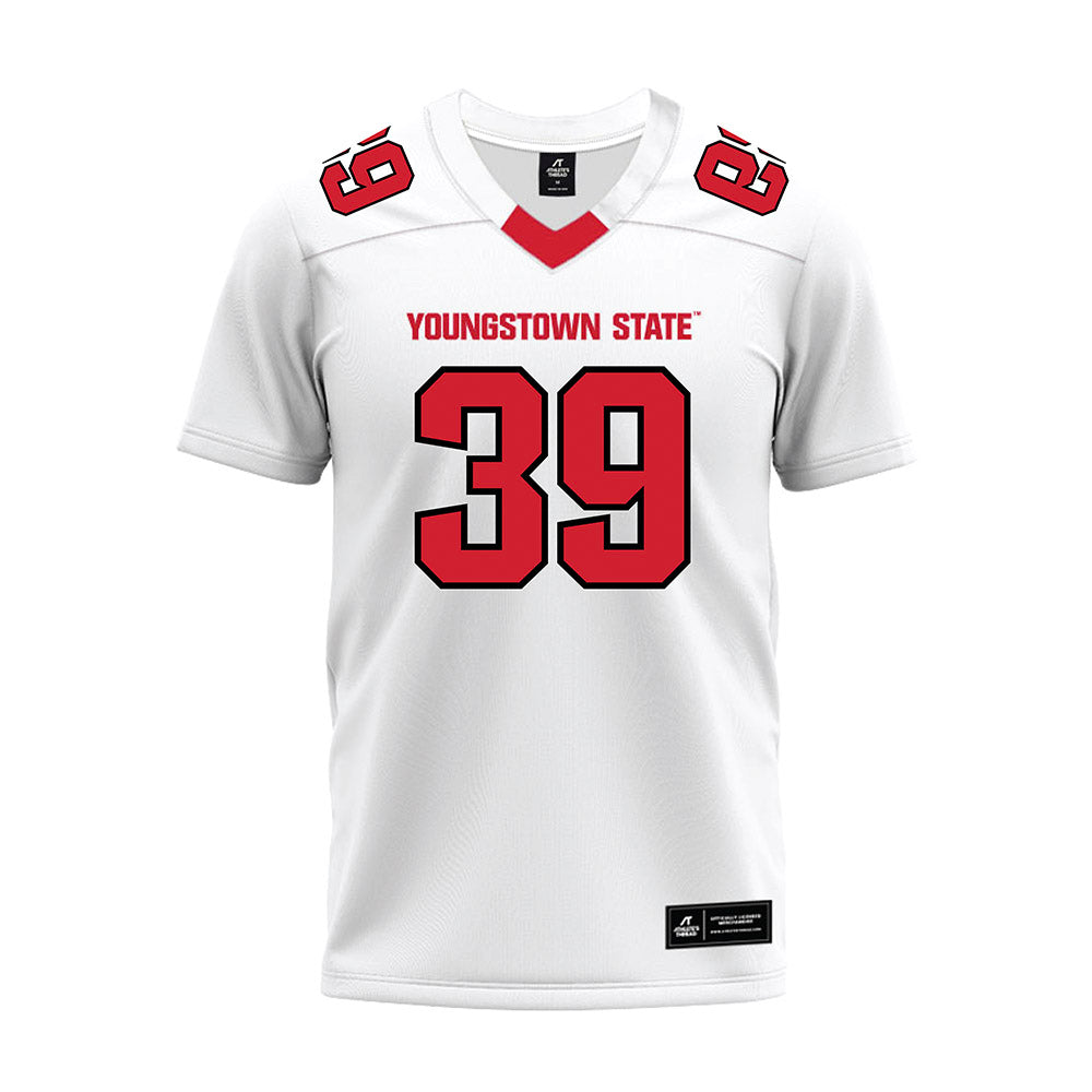 Youngstown State - NCAA Football : Braylen Adams - White Premium Football Jersey-0