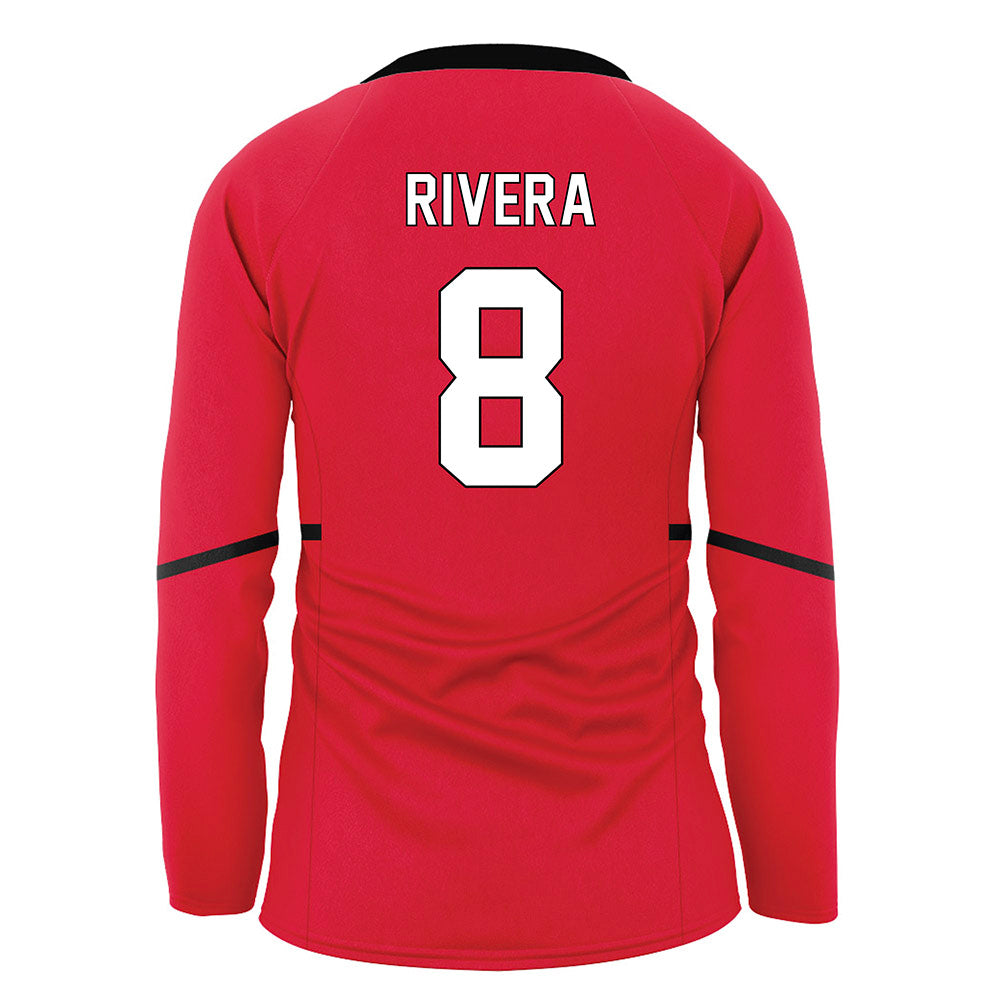Youngstown State - NCAA Women's Volleyball : Juliana Rivera - Red Volleyball Jersey-1