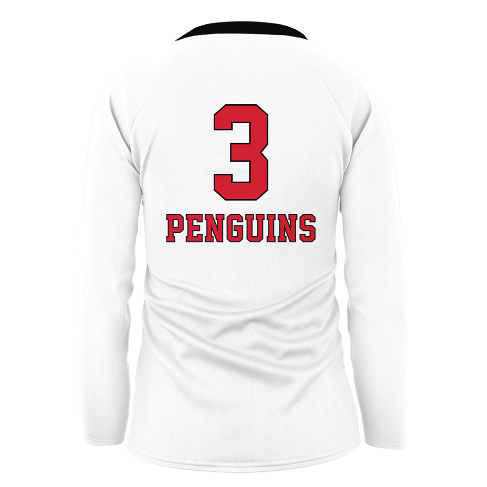 Youngstown State - NCAA Women's Volleyball : Natalie Carr - White Volleyball Jersey-1