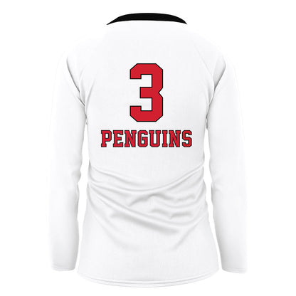 Youngstown State - NCAA Women's Volleyball : Natalie Carr - White Volleyball Jersey-1