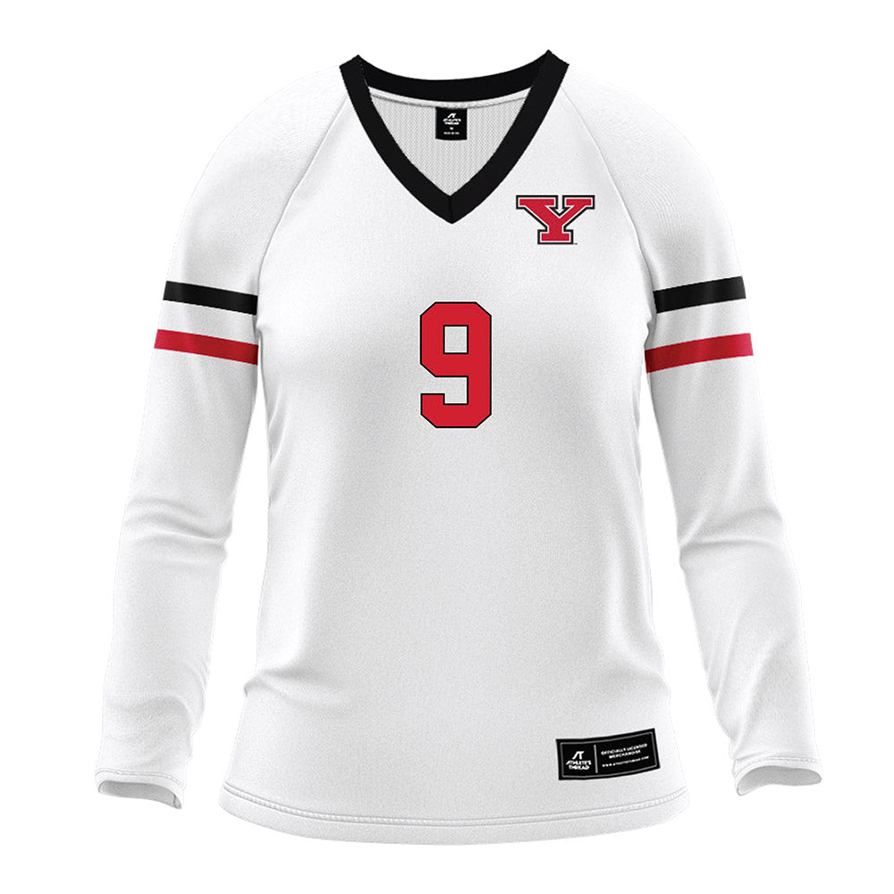 Youngstown State - NCAA Women's Volleyball : Journey Nicola - White Volleyball Jersey-0