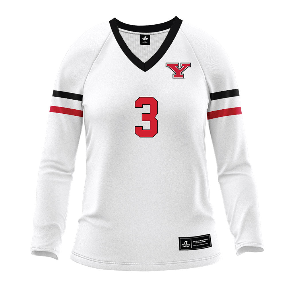 Youngstown State - NCAA Women's Volleyball : Natalie Carr - White Volleyball Jersey-0