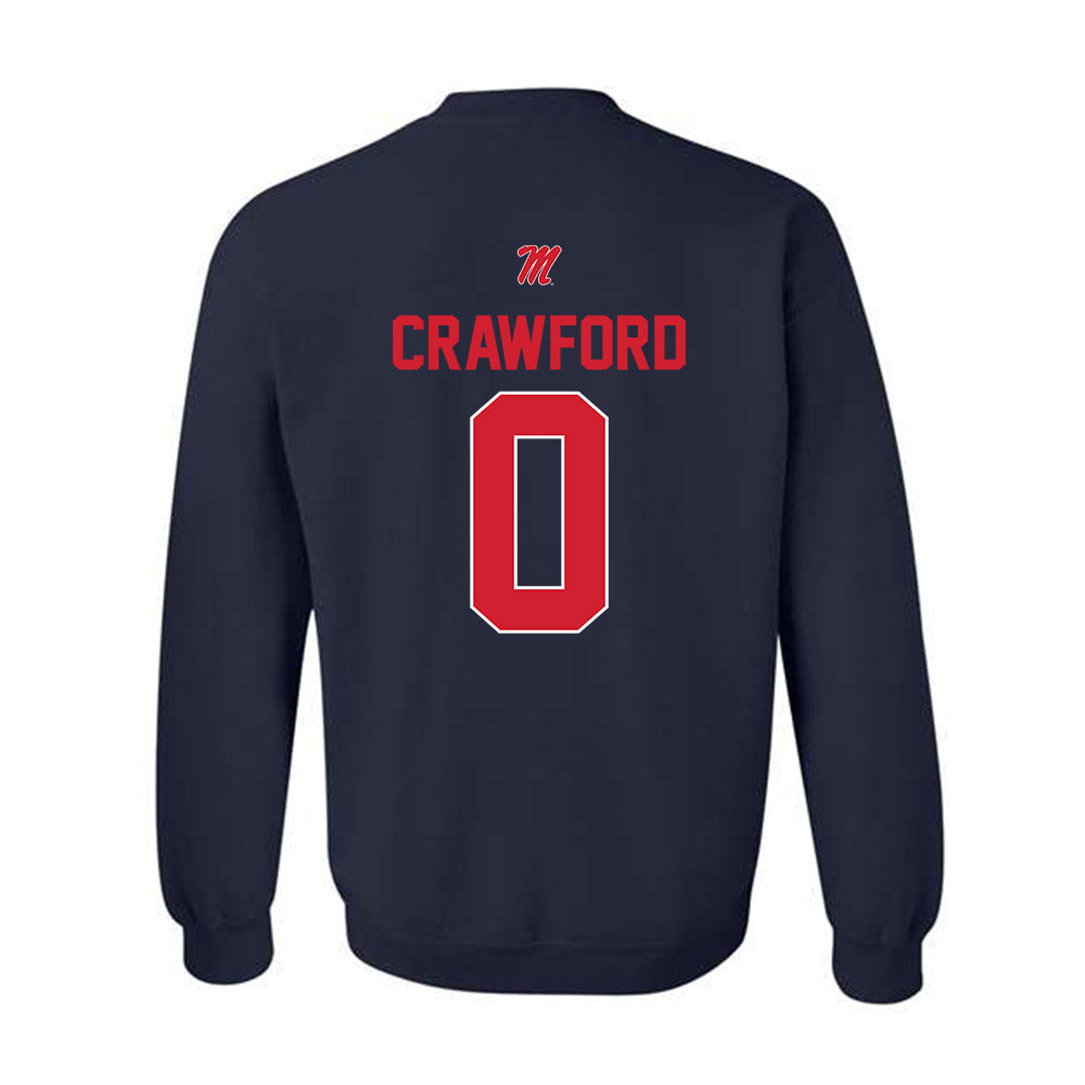 Ole Miss - NCAA Football : Jalyn Crawford - Classic Shersey Crewneck Sweatshirt-1