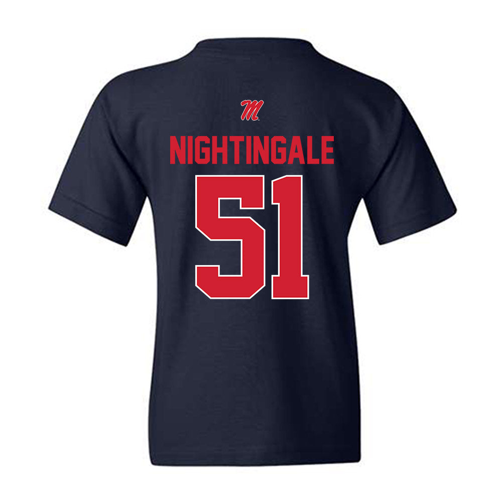 Ole Miss - NCAA Football : Trey Nightingale - Youth T-Shirt-1