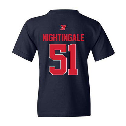 Ole Miss - NCAA Football : Trey Nightingale - Youth T-Shirt-1