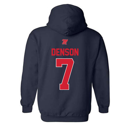 Ole Miss - NCAA Football : Sharif Denson - Classic Shersey Hooded Sweatshirt-1