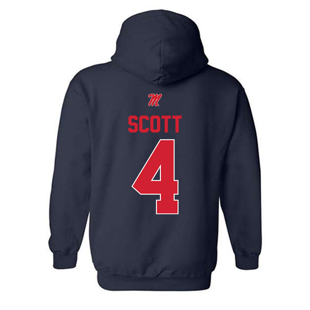 Ole Miss - NCAA Men's Basketball : James Scott - Classic Shersey Hooded Sweatshirt-1
