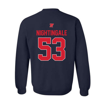 Ole Miss - NCAA Football : Trey Nightingale - Crewneck Sweatshirt-1
