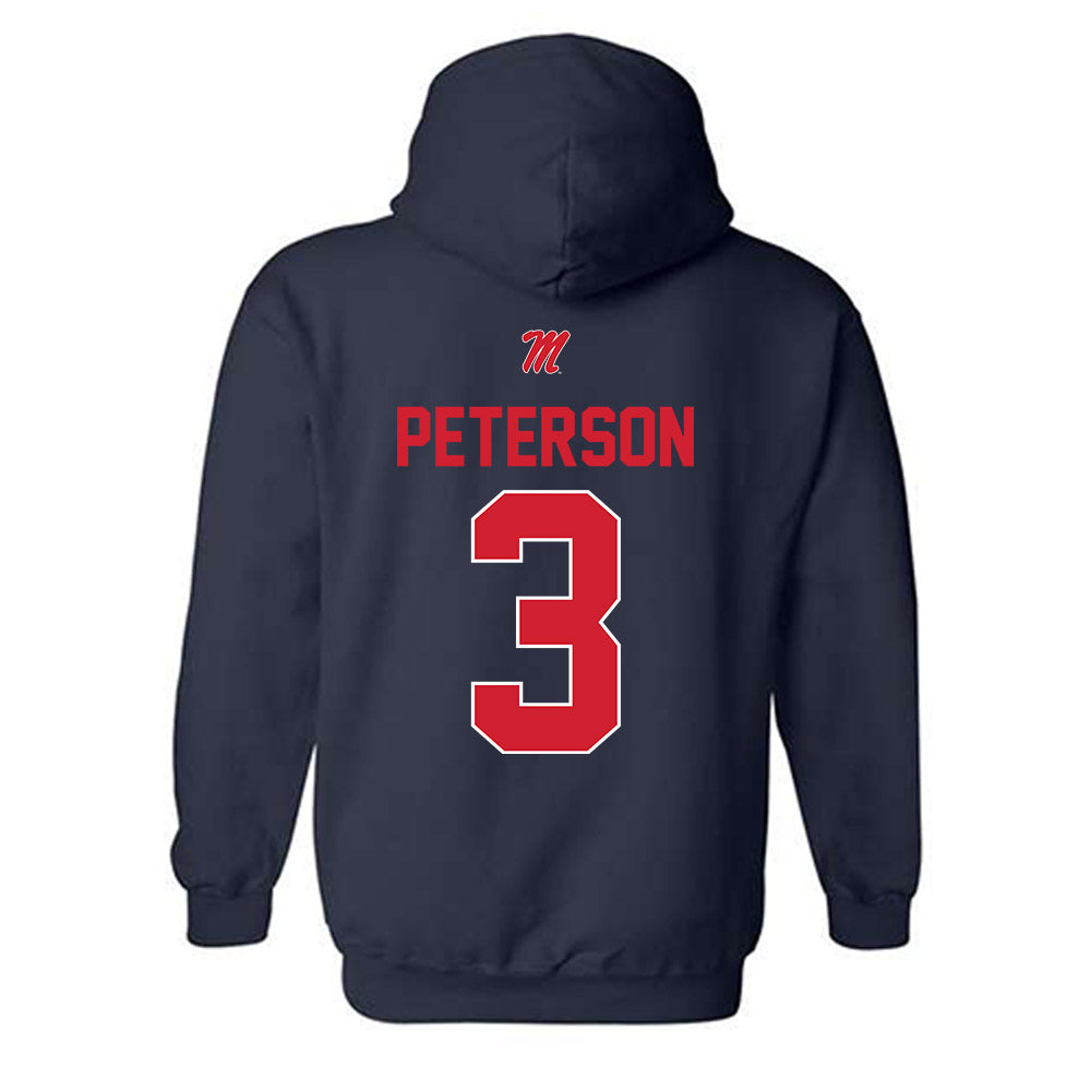 Ole Miss - NCAA Women's Basketball : Kaitlin Peterson - Classic Shersey Hooded Sweatshirt-1
