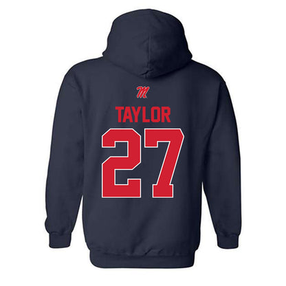 Ole Miss - NCAA Football : Macaleb Taylor - Classic Shersey Hooded Sweatshirt-1