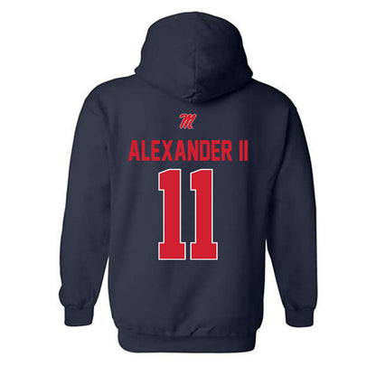 Ole Miss - NCAA Football : Hilton Deuce Alexander II - Classic Shersey Hooded Sweatshirt-1