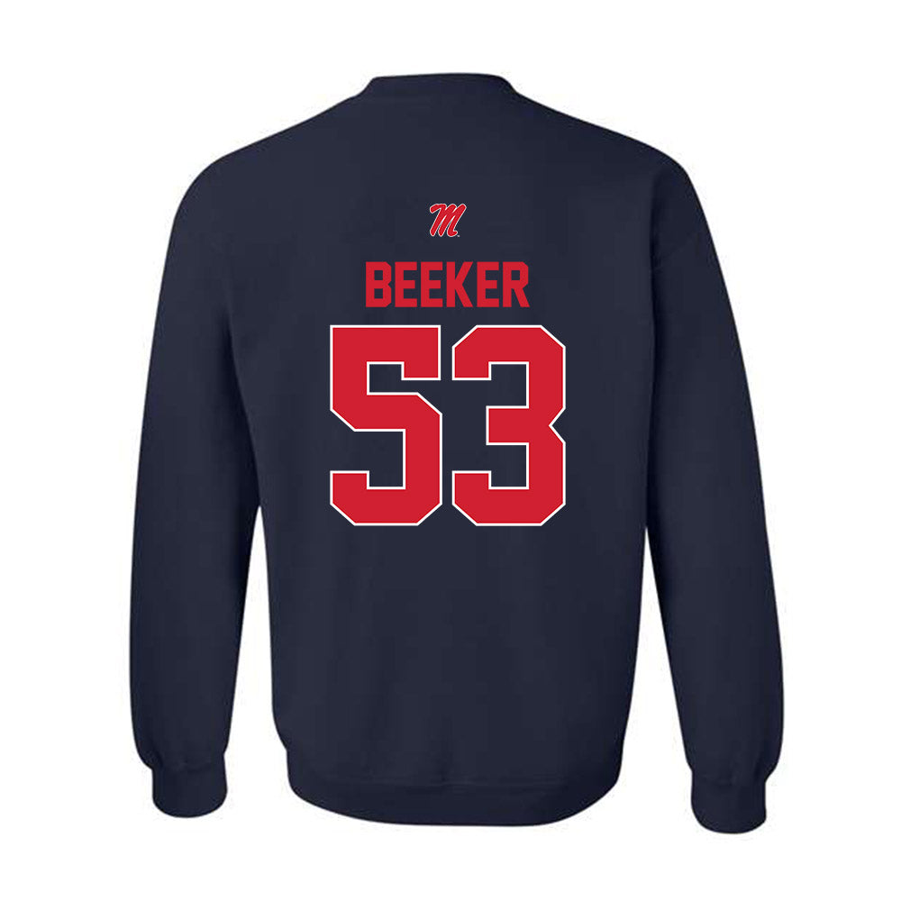 Ole Miss - NCAA Football : Ford Beeker - Crewneck Sweatshirt-1