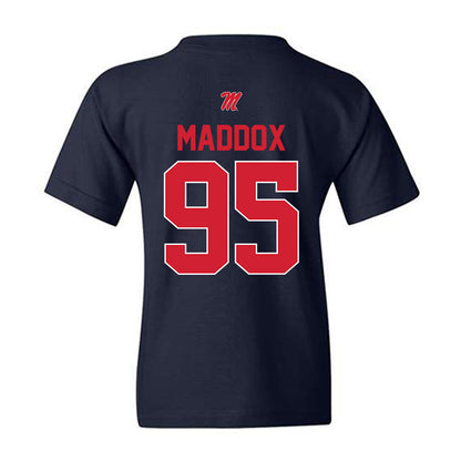 Ole Miss - NCAA Football : Andrew Maddox - Youth T-Shirt-1