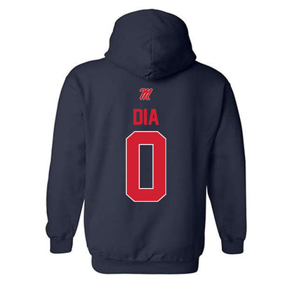 Ole Miss - NCAA Men's Basketball : Malik Dia - Hooded Sweatshirt-1