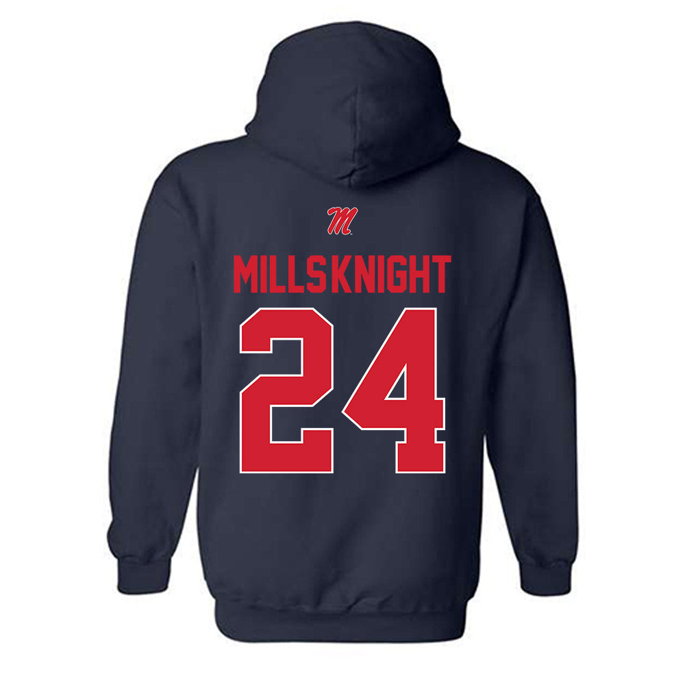 Ole Miss - NCAA Football : Shekai Mills-Knight - Hooded Sweatshirt-1