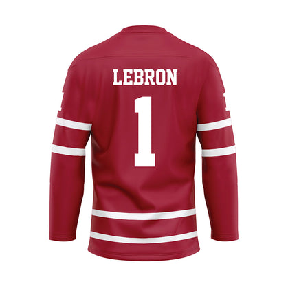 Alabama - NCAA Baseball : Justin Lebron - Crimson Hockey Jersey