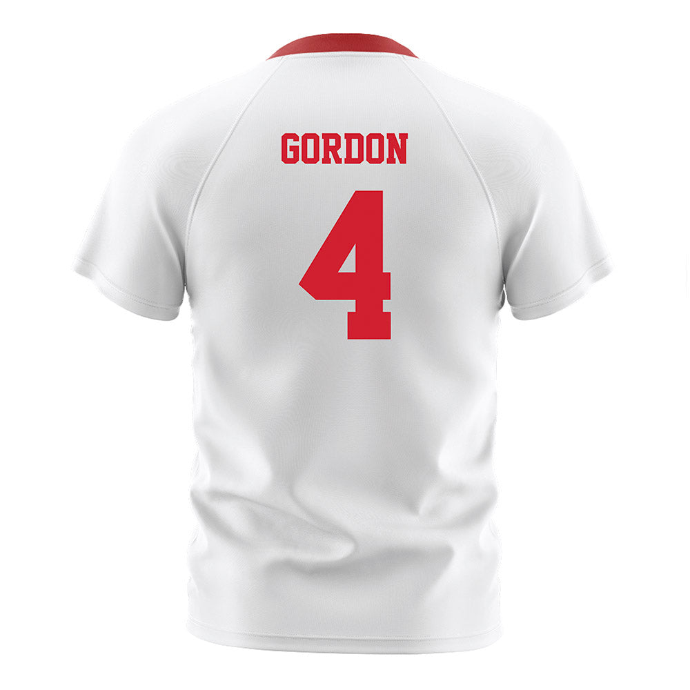 NC State - NCAA Men's Soccer : Joshua Gordon - White Soccer Jersey-1