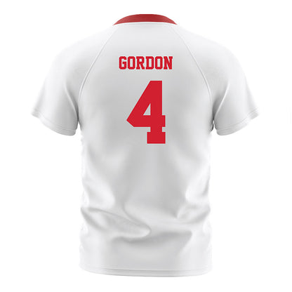 NC State - NCAA Men's Soccer : Joshua Gordon - White Soccer Jersey-1