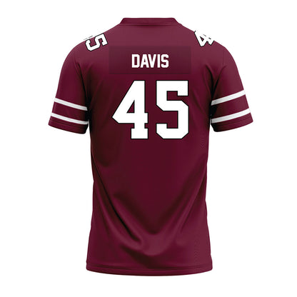 Fordham - NCAA Football : Tyler Davis - Maroon Premium Football Jersey-1
