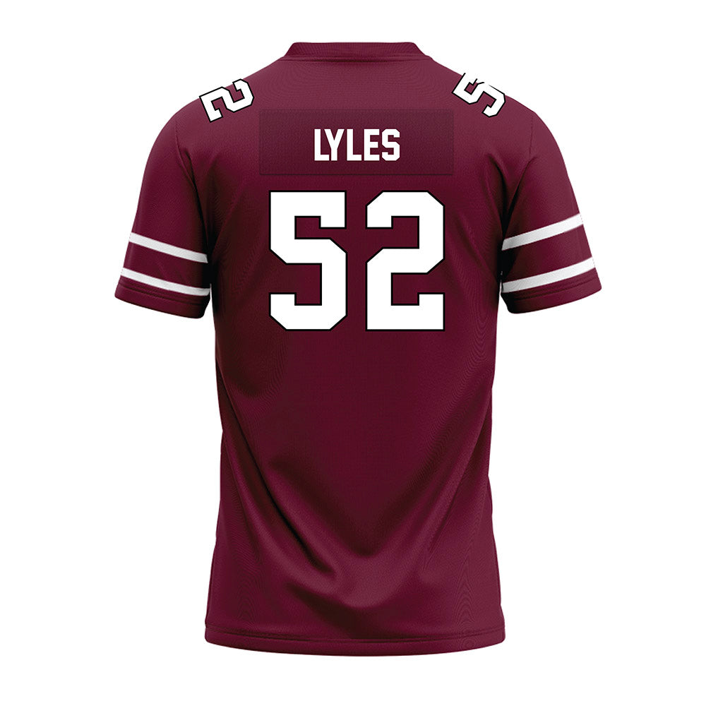 Fordham - NCAA Football : Ahmir Lyles - Maroon Premium Football Jersey-1