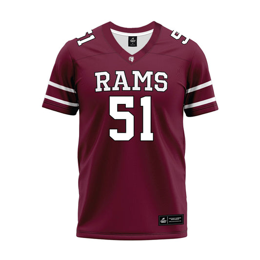 Fordham - NCAA Football : Ryan Um - Maroon Premium Football Jersey-0