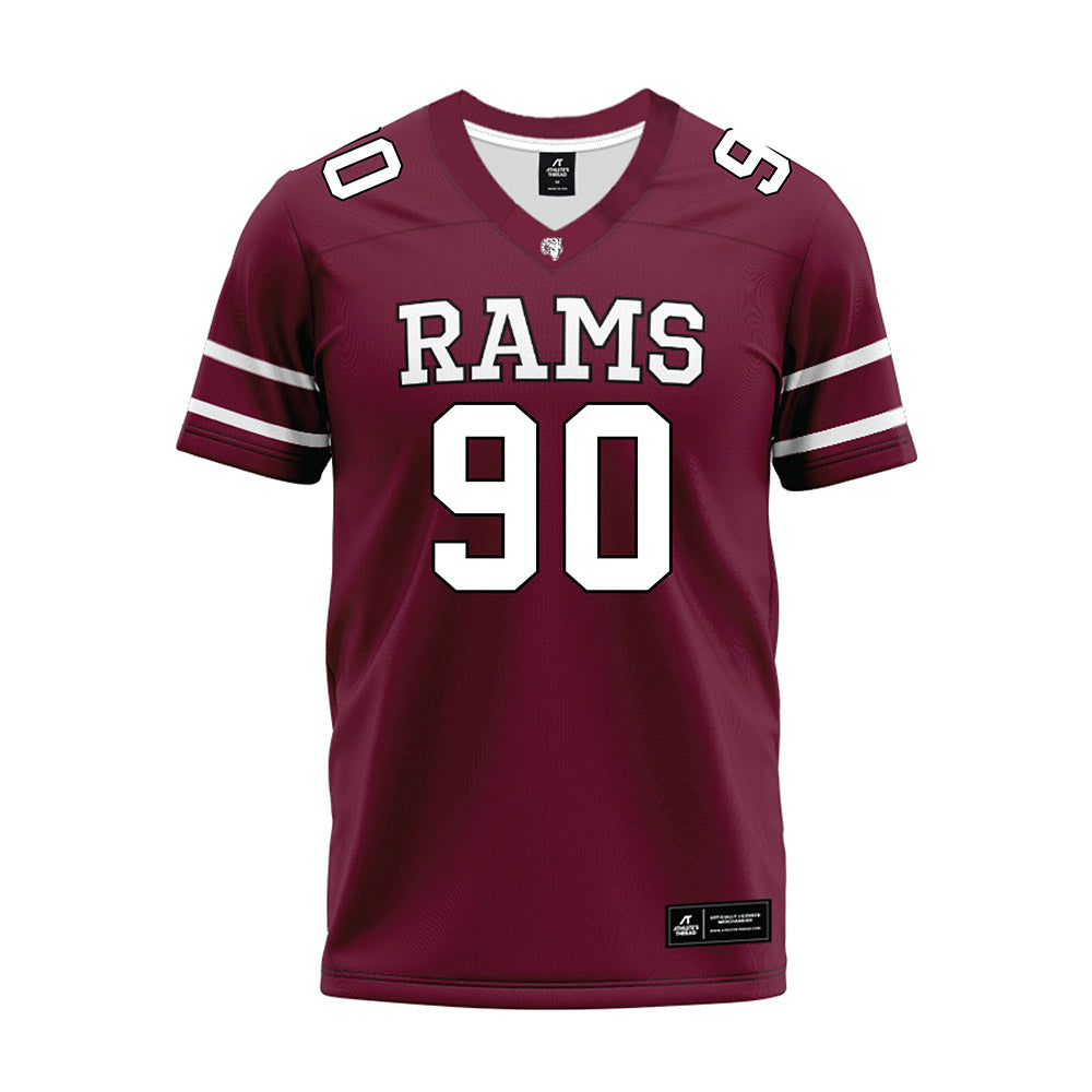 Fordham - NCAA Football : Tiumalu Afalava - Maroon Premium Football Jersey-0