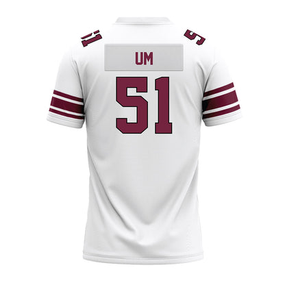 Fordham - NCAA Football : Ryan Um - White Premium Football Jersey-1