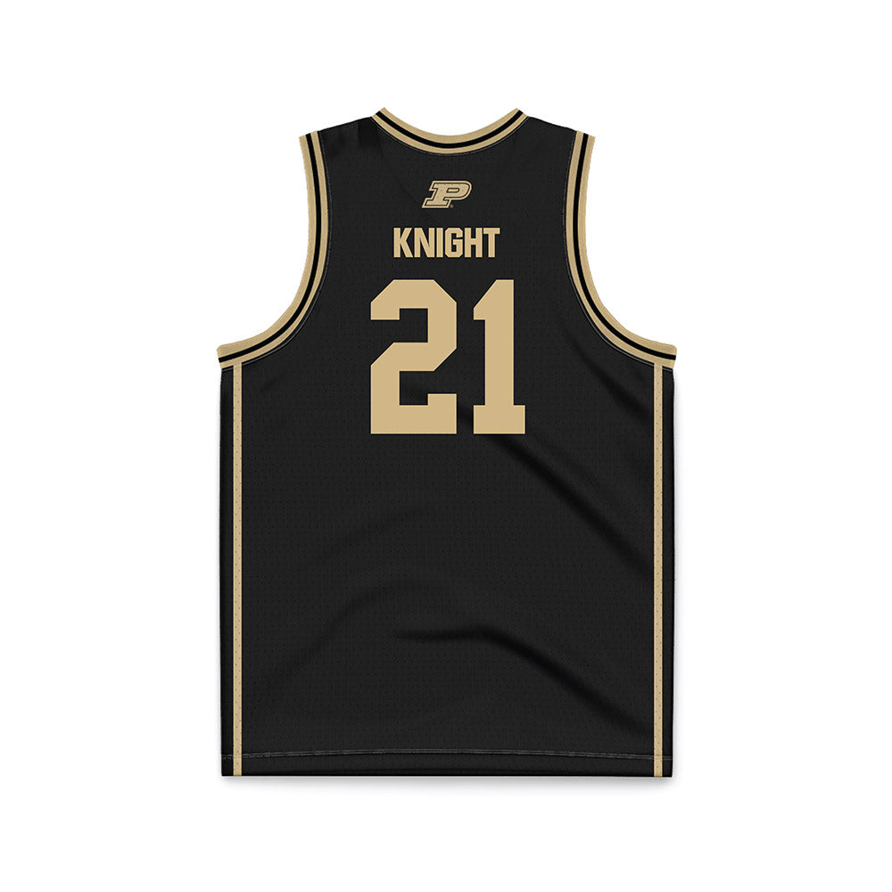 Purdue - NCAA Men's Basketball : Rivers Knight - Black Basketball Jersey-1