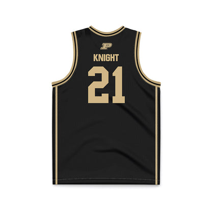 Purdue - NCAA Men's Basketball : Rivers Knight - Black Basketball Jersey-1