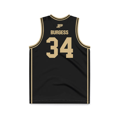 Purdue - NCAA Men's Basketball : Raleigh Burgess - Black Basketball Jersey-1