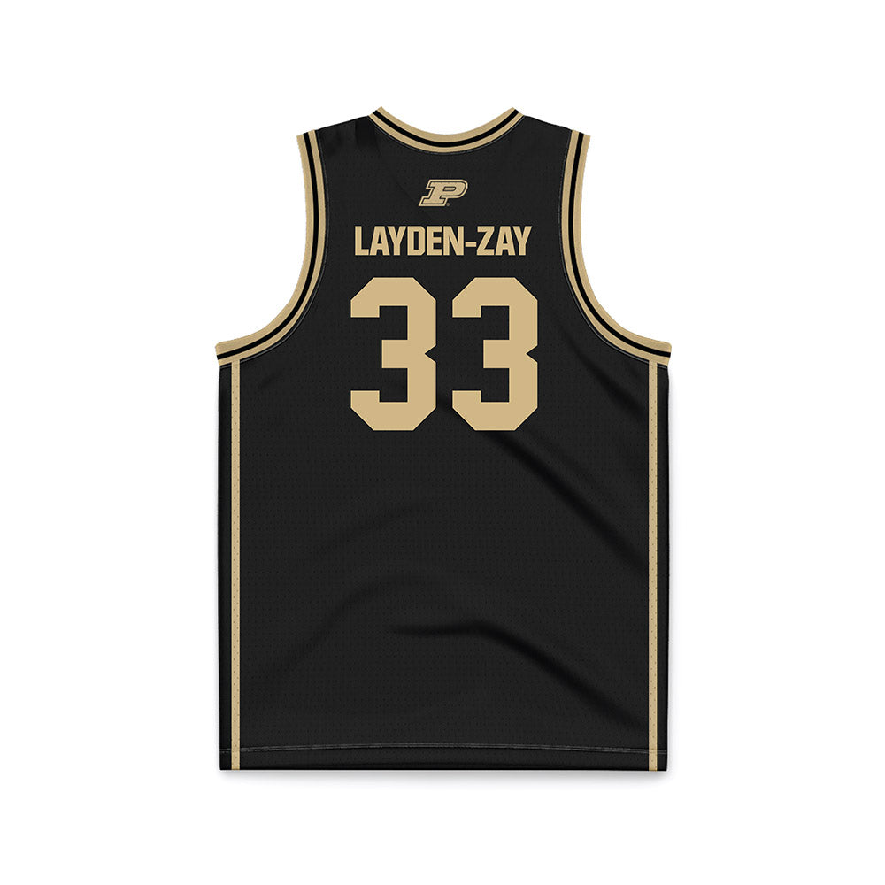 Purdue - NCAA Women's Basketball : Madison Layden-Zay - Black Basketball Jersey-1