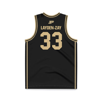 Purdue - NCAA Women's Basketball : Madison Layden-Zay - Black Basketball Jersey-1