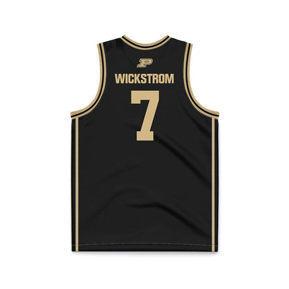 Purdue - NCAA Women's Basketball : Hannah Wickstrom - Black Basketball Jersey-1