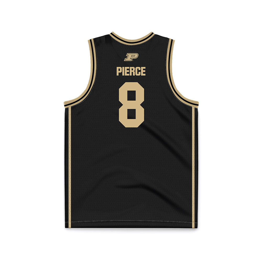 Purdue - NCAA Men's Basketball : Caden Pierce - Black Basketball Jersey-1