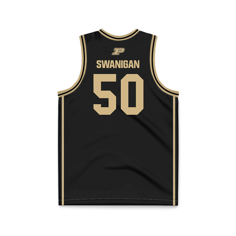 Purdue - NCAA Men's Basketball : Caleb Swanigan - Black Basketball Jersey-1