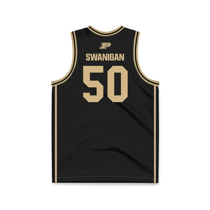 Purdue - NCAA Men's Basketball : Caleb Swanigan - Black Basketball Jersey-1