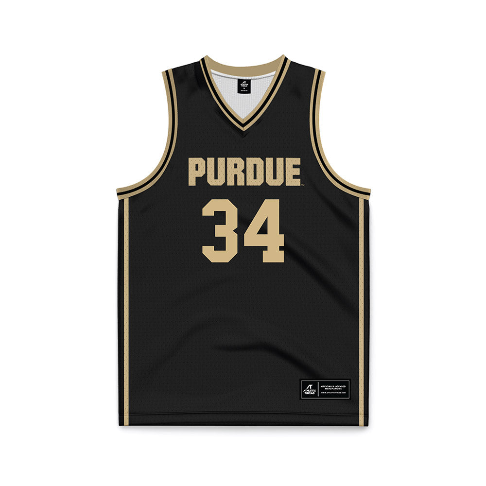 Purdue - NCAA Men's Basketball : Raleigh Burgess - Black Basketball Jersey-0