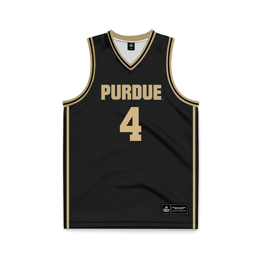 Purdue - NCAA Men's Basketball : Robbie Hummel - Black Basketball Jersey-0