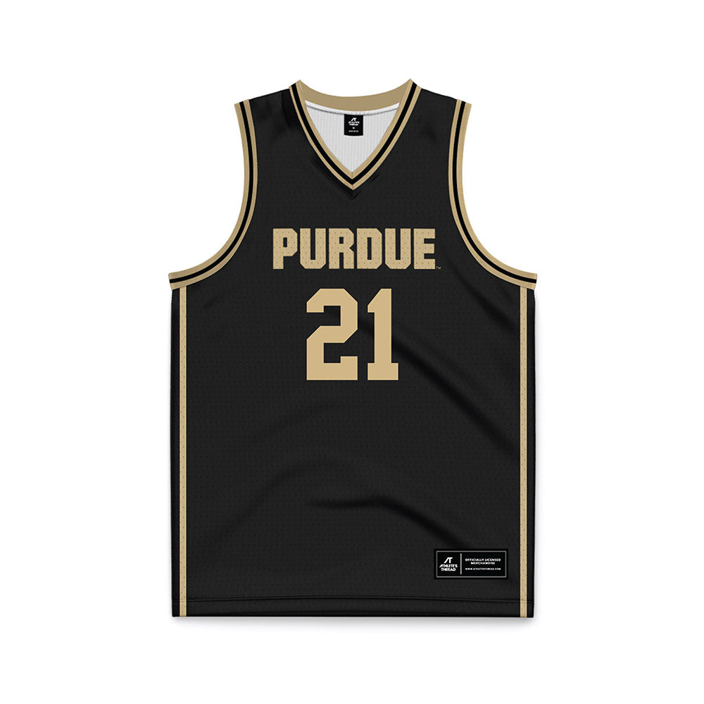 Purdue - NCAA Men's Basketball : Rivers Knight - Black Basketball Jersey-0