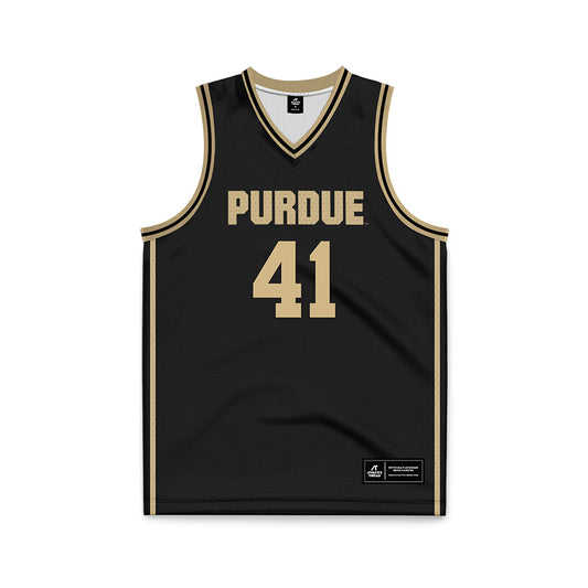 Purdue - NCAA Men's Basketball : Braden Smith - Black Basketball Jersey-0